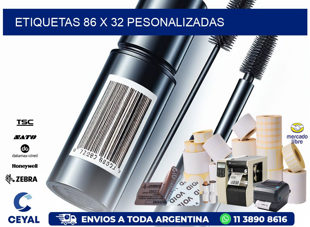 ETIQUETAS 86 x 32 PESONALIZADAS