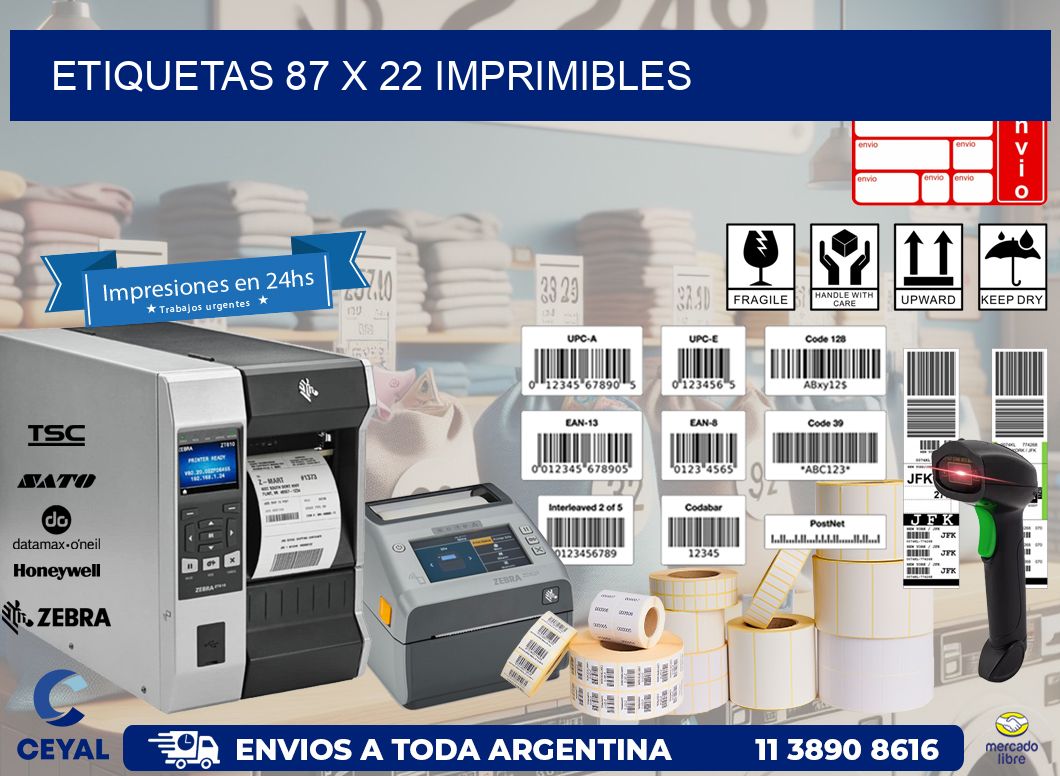 ETIQUETAS 87 x 22 IMPRIMIBLES