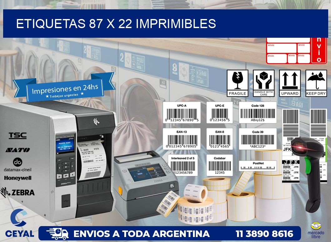 ETIQUETAS 87 x 22 IMPRIMIBLES