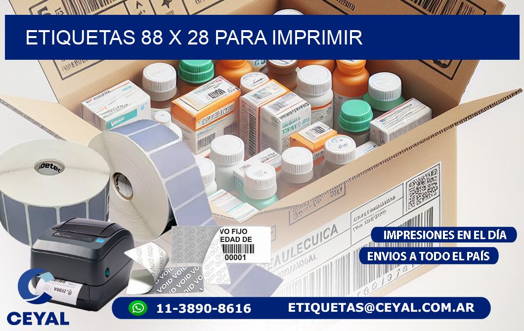 ETIQUETAS 88 x 28 PARA IMPRIMIR