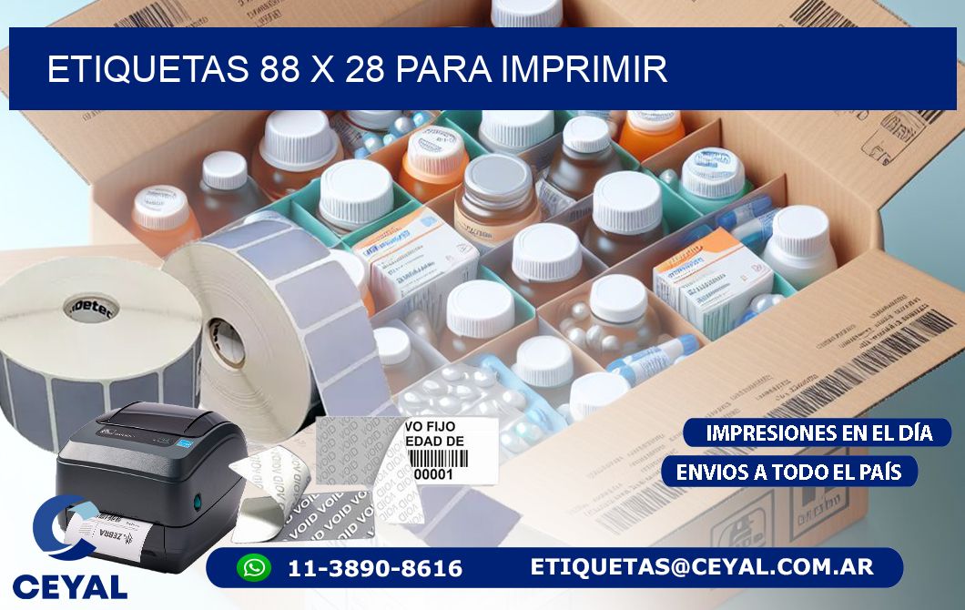 ETIQUETAS 88 x 28 PARA IMPRIMIR