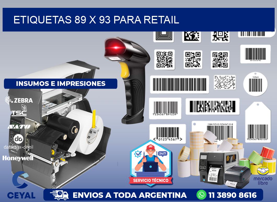 ETIQUETAS 89 x 93 PARA RETAIL