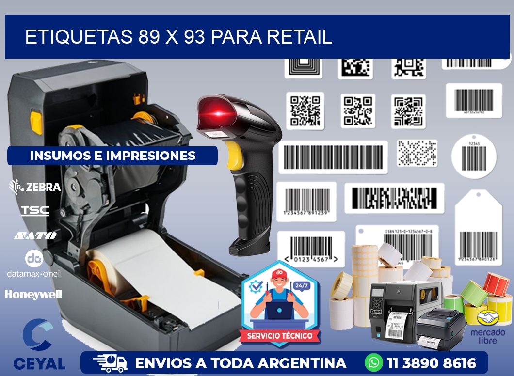 ETIQUETAS 89 x 93 PARA RETAIL
