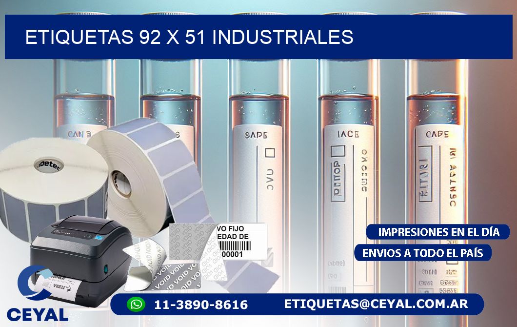 ETIQUETAS 92 x 51 INDUSTRIALES