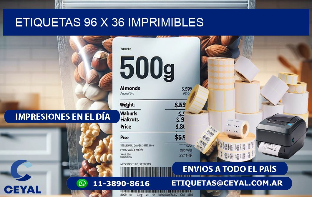 ETIQUETAS 96 x 36 IMPRIMIBLES