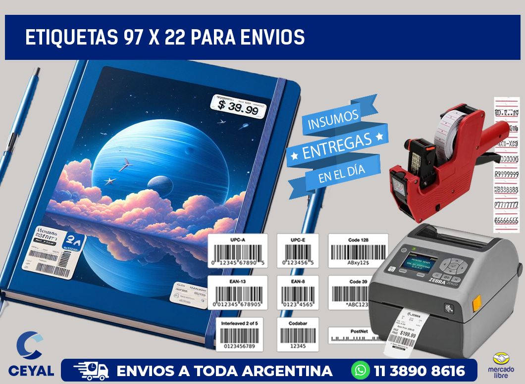 ETIQUETAS 97 x 22 PARA ENVIOS
