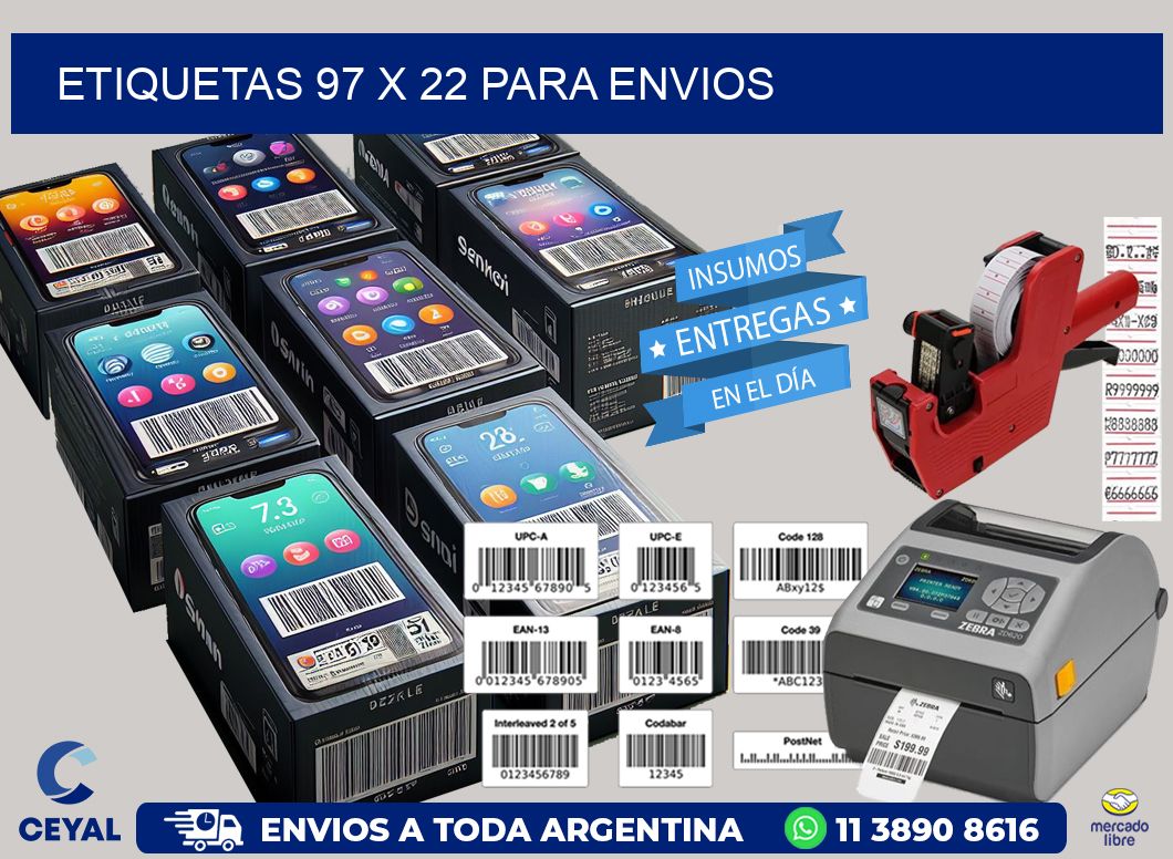 ETIQUETAS 97 x 22 PARA ENVIOS