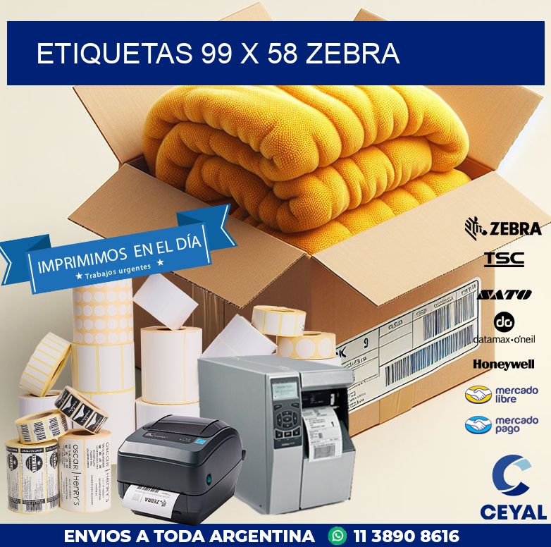 ETIQUETAS 99 x 58 ZEBRA