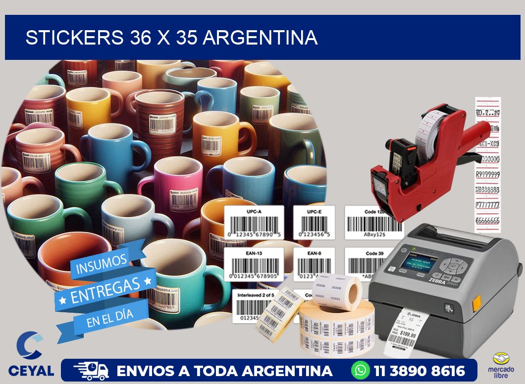 STICKERS 36 x 35 ARGENTINA