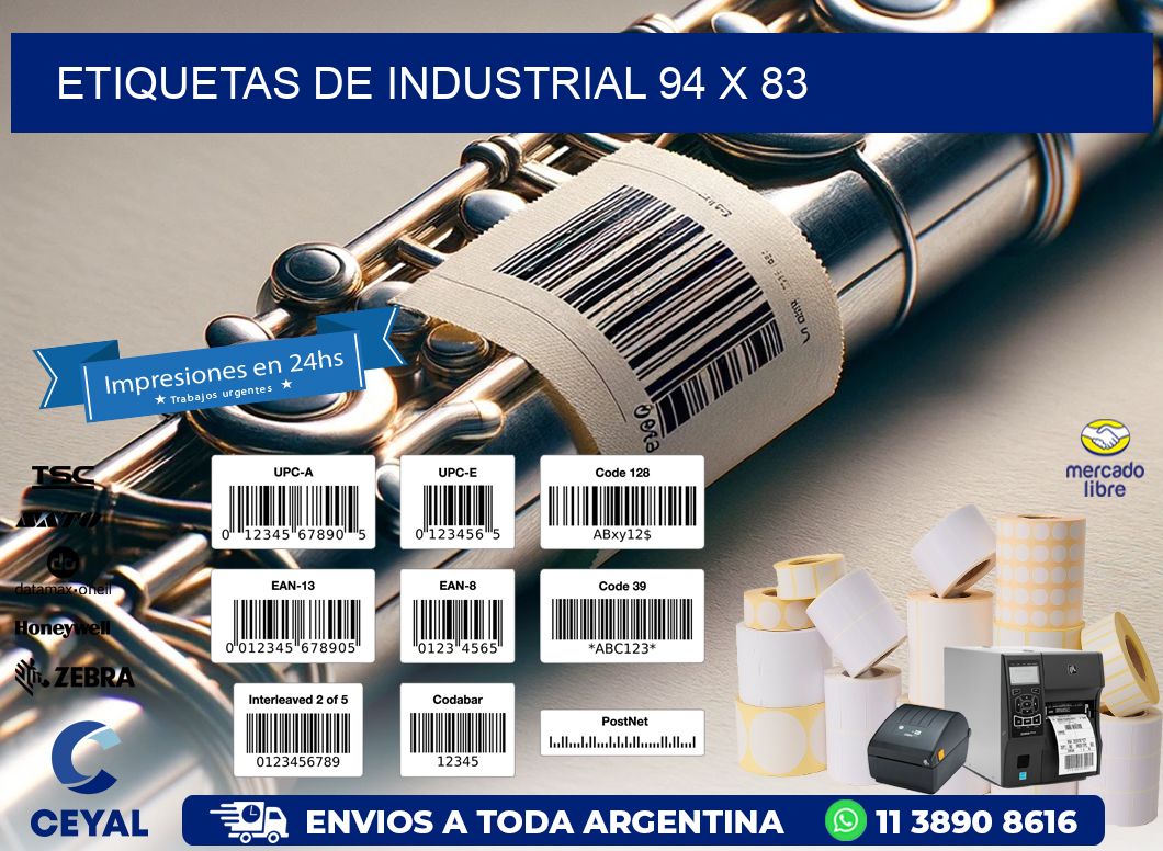 etiquetas de industrial 94 x 83