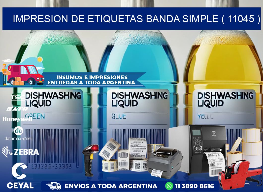 impresion de etiquetas banda simple ( 11045 )