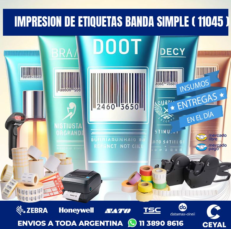 impresion de etiquetas banda simple ( 11045 )