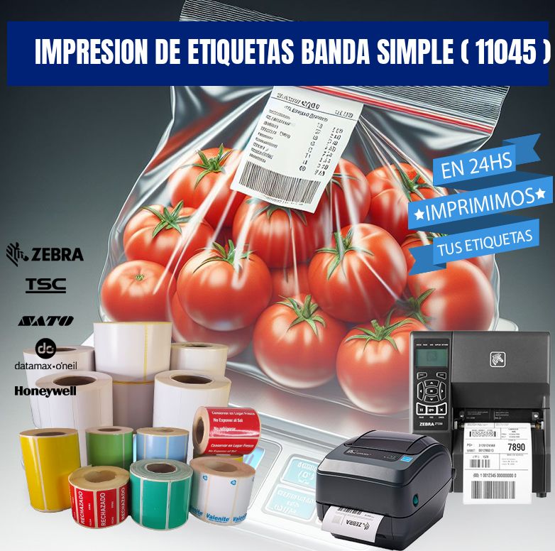 impresion de etiquetas banda simple ( 11045 )