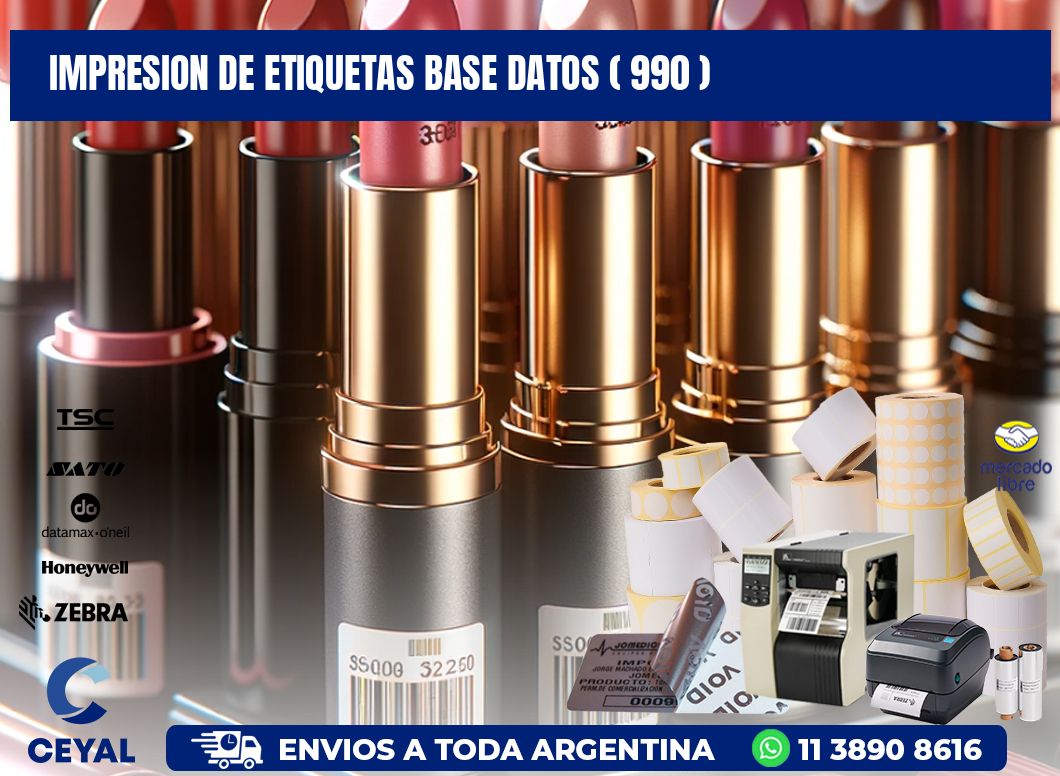 impresion de etiquetas base datos ( 990 )