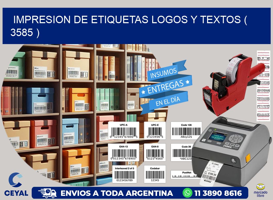 impresion de etiquetas logos y textos ( 3585 )