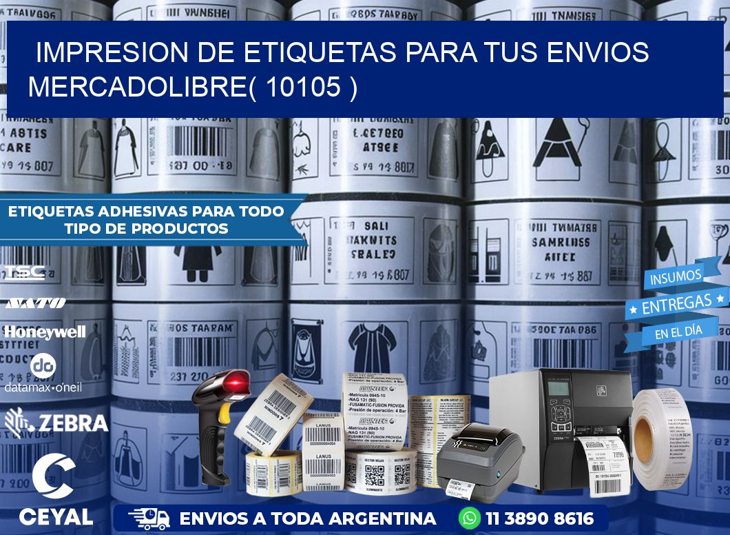 impresion de etiquetas para tus envios mercadolibre( 10105 )