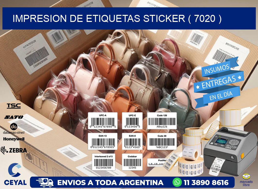 impresion de etiquetas sticker ( 7020 )