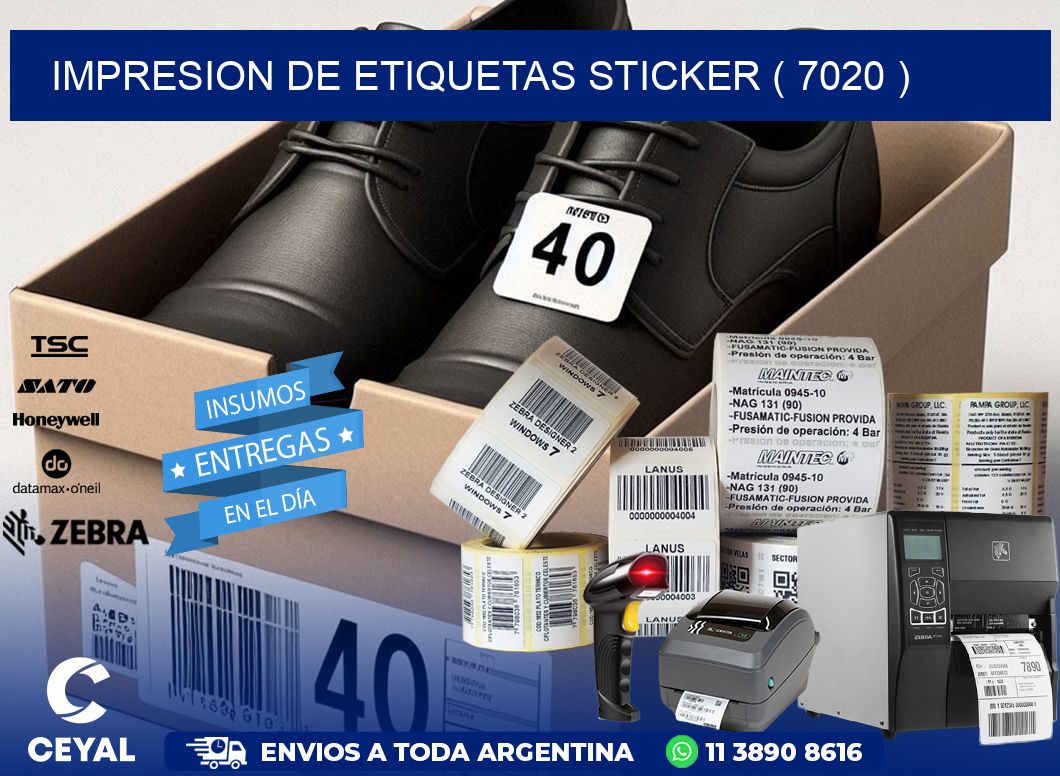 impresion de etiquetas sticker ( 7020 )