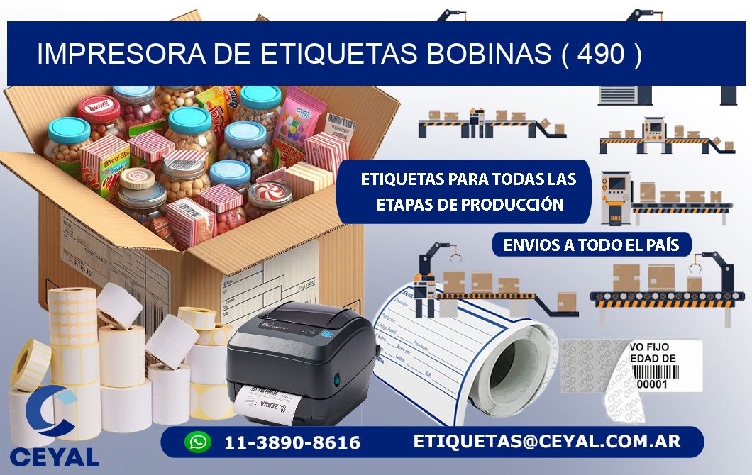 impresora de etiquetas bobinas ( 490 )