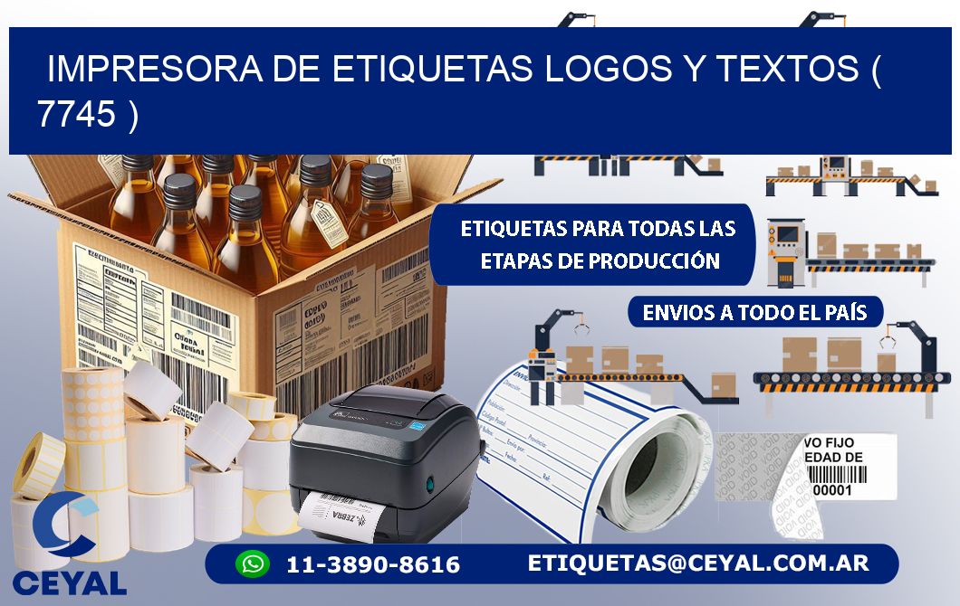 impresora de etiquetas logos y textos ( 7745 )