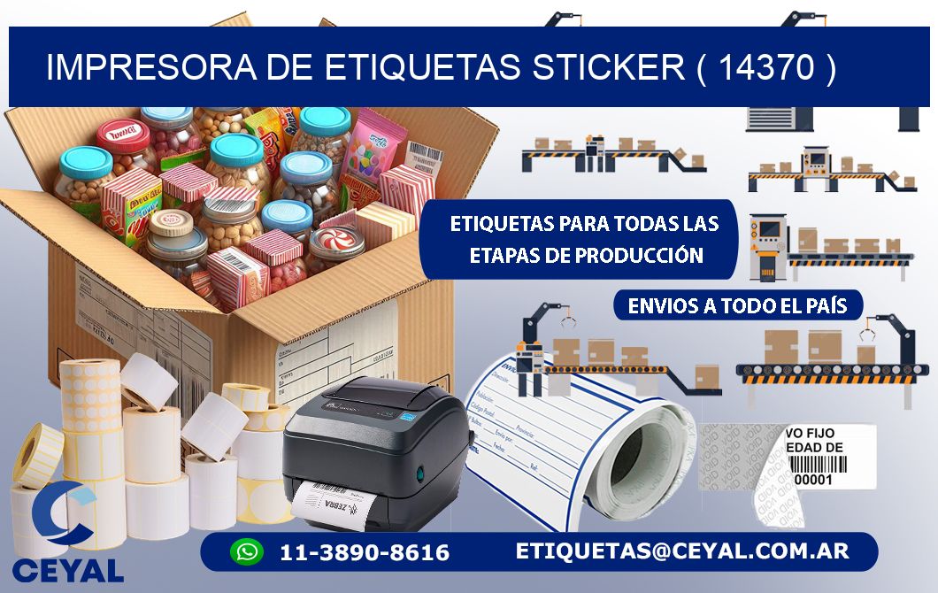impresora de etiquetas sticker ( 14370 )