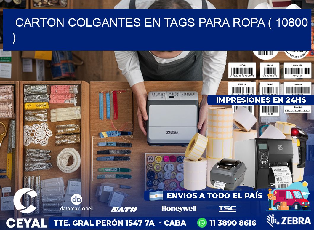 CARTON COLGANTES EN TAGS PARA ROPA ( 10800 )