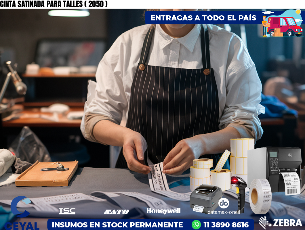 CINTA SATINADA PARA TALLES ( 2050 )