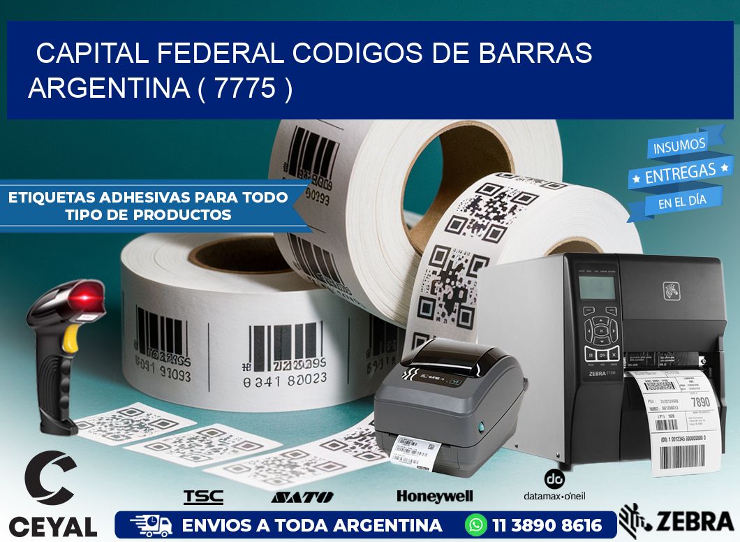 Capital federal codigos de barras argentina ( 7775 )