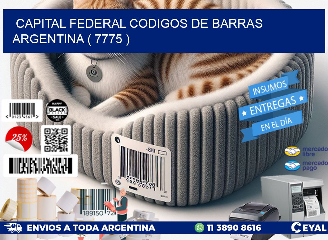 Capital federal codigos de barras argentina ( 7775 )