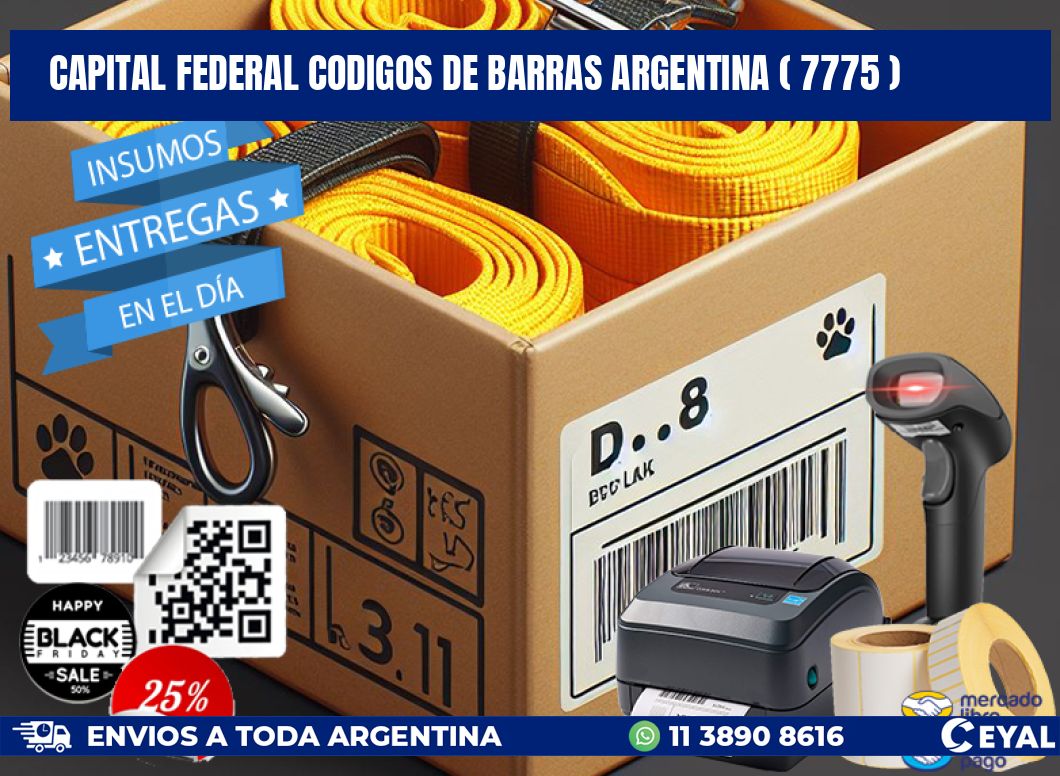 Capital federal codigos de barras argentina ( 7775 )