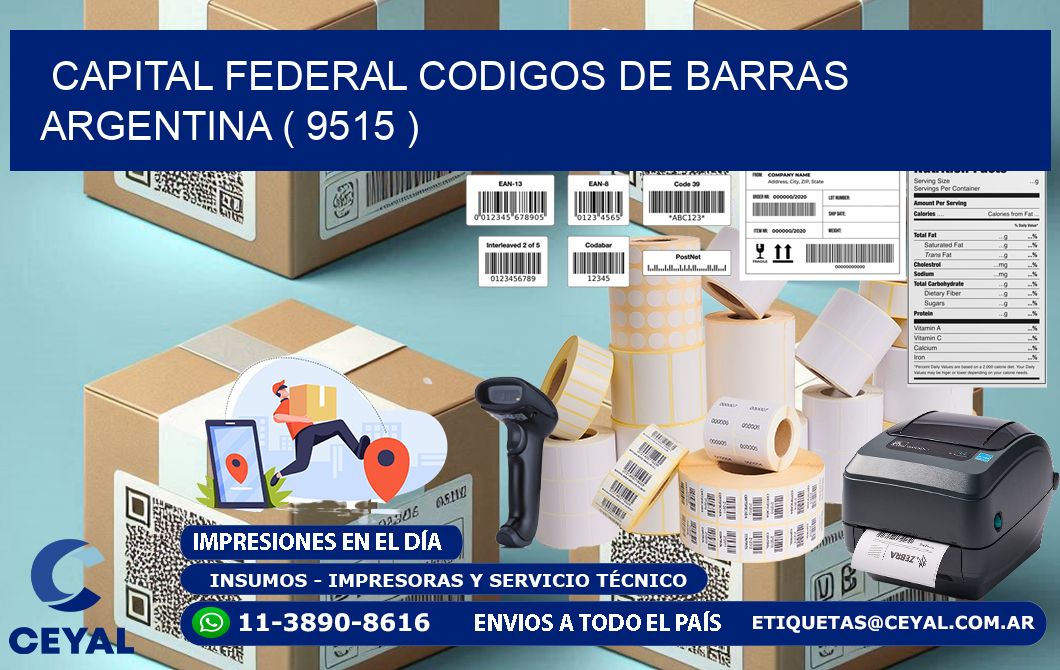 Capital federal codigos de barras argentina ( 9515 )