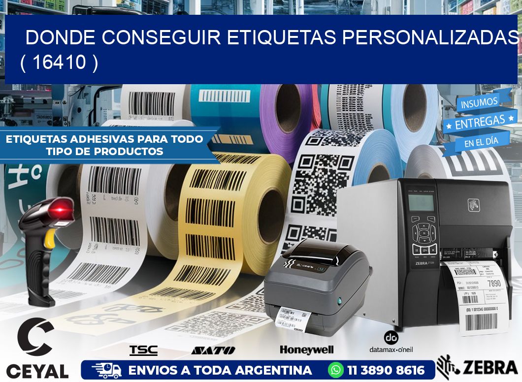 DONDE CONSEGUIR ETIQUETAS PERSONALIZADAS ( 16410 )