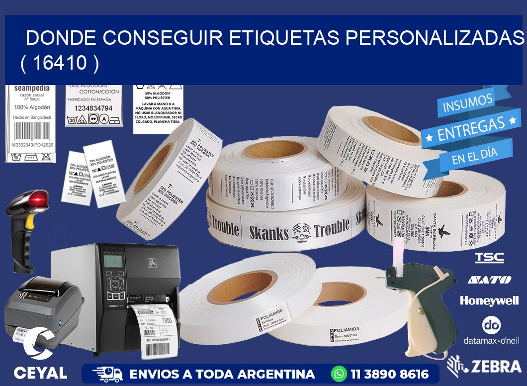 DONDE CONSEGUIR ETIQUETAS PERSONALIZADAS ( 16410 )