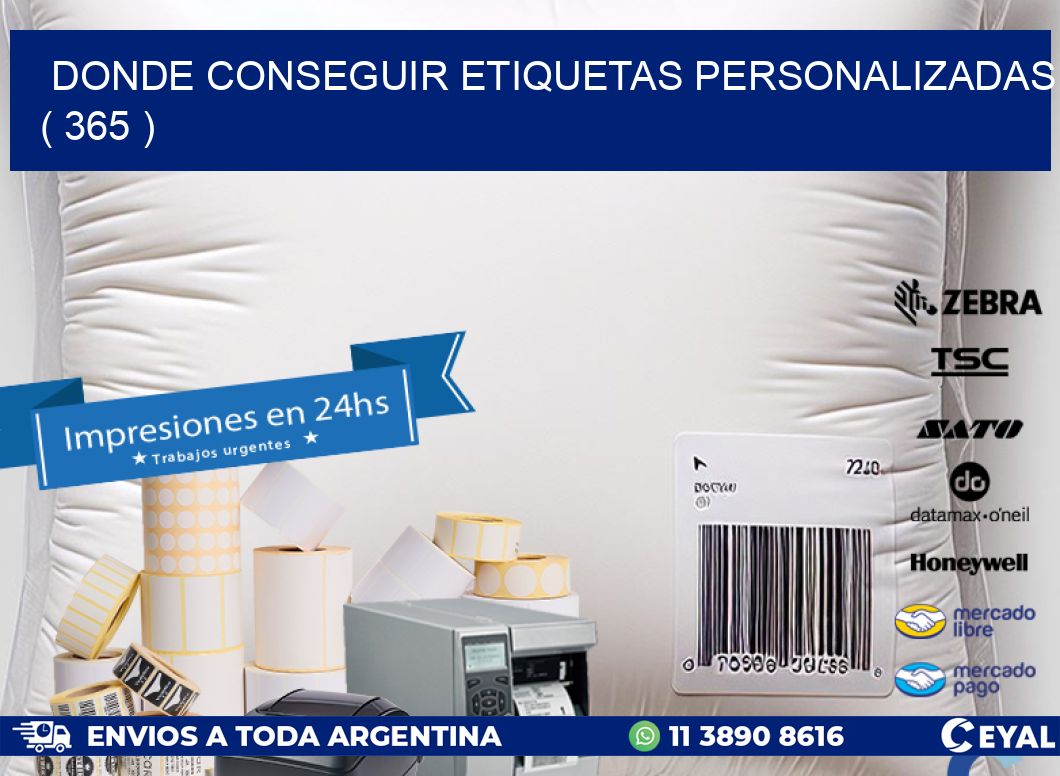 DONDE CONSEGUIR ETIQUETAS PERSONALIZADAS ( 365 )