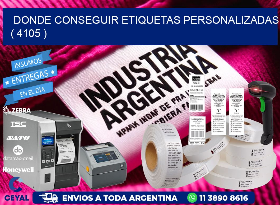 DONDE CONSEGUIR ETIQUETAS PERSONALIZADAS ( 4105 )