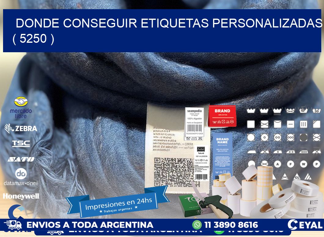 DONDE CONSEGUIR ETIQUETAS PERSONALIZADAS ( 5250 )