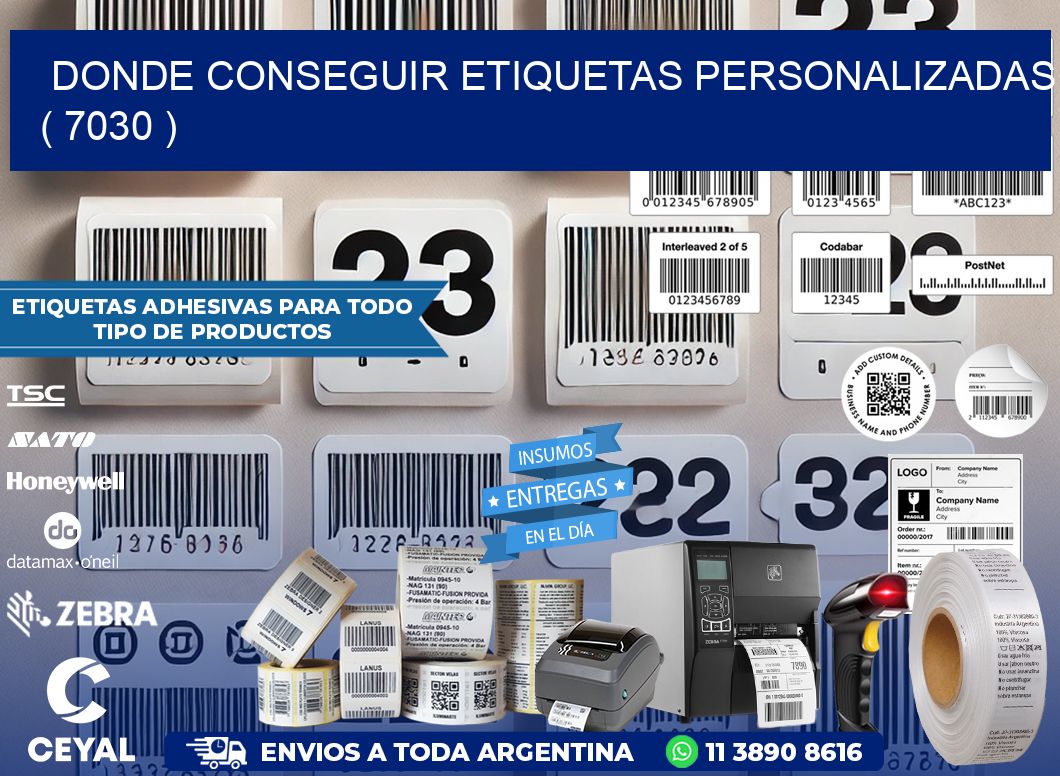 DONDE CONSEGUIR ETIQUETAS PERSONALIZADAS ( 7030 )