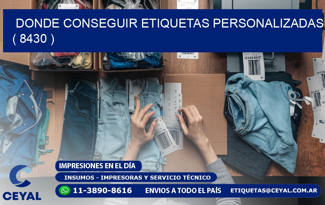 DONDE CONSEGUIR ETIQUETAS PERSONALIZADAS ( 8430 )