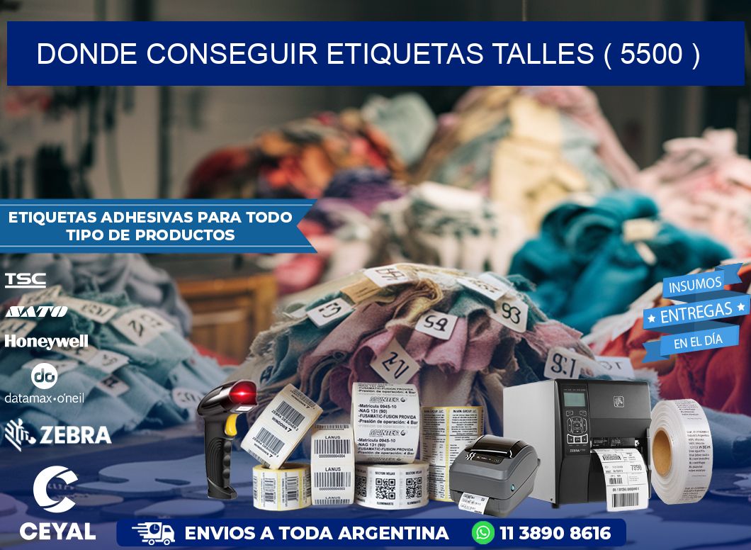 DONDE CONSEGUIR ETIQUETAS TALLES ( 5500 )
