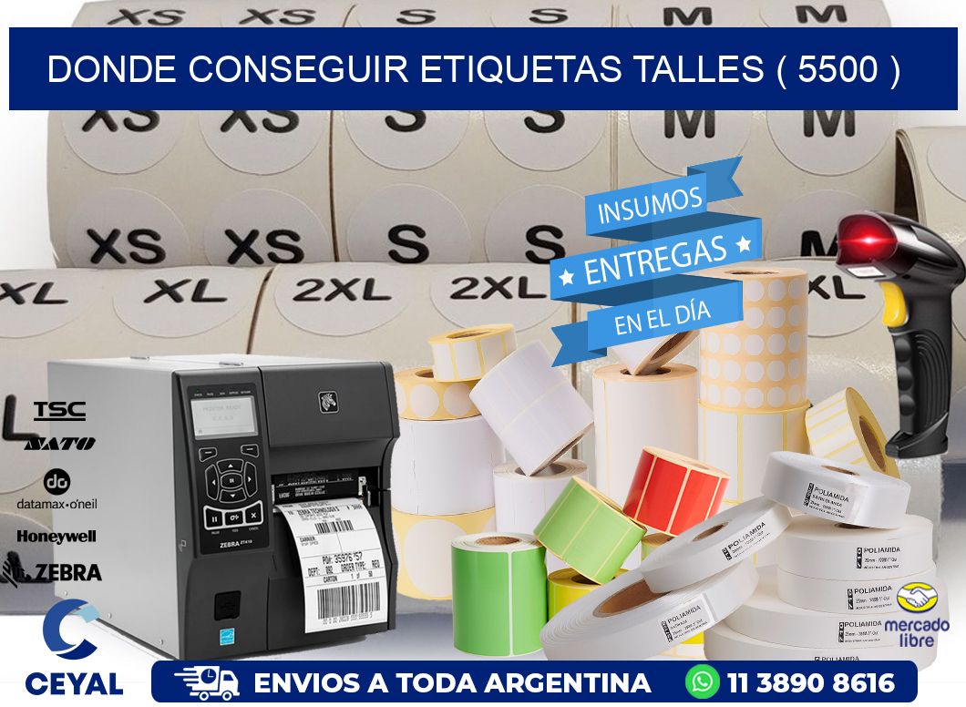 DONDE CONSEGUIR ETIQUETAS TALLES ( 5500 )