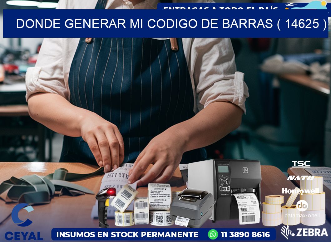 DONDE GENERAR MI CODIGO DE BARRAS ( 14625 )