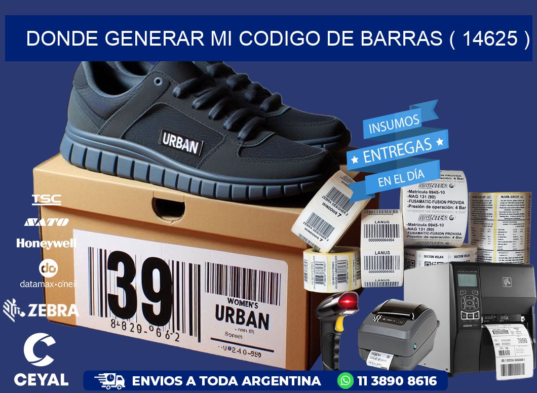 DONDE GENERAR MI CODIGO DE BARRAS ( 14625 )
