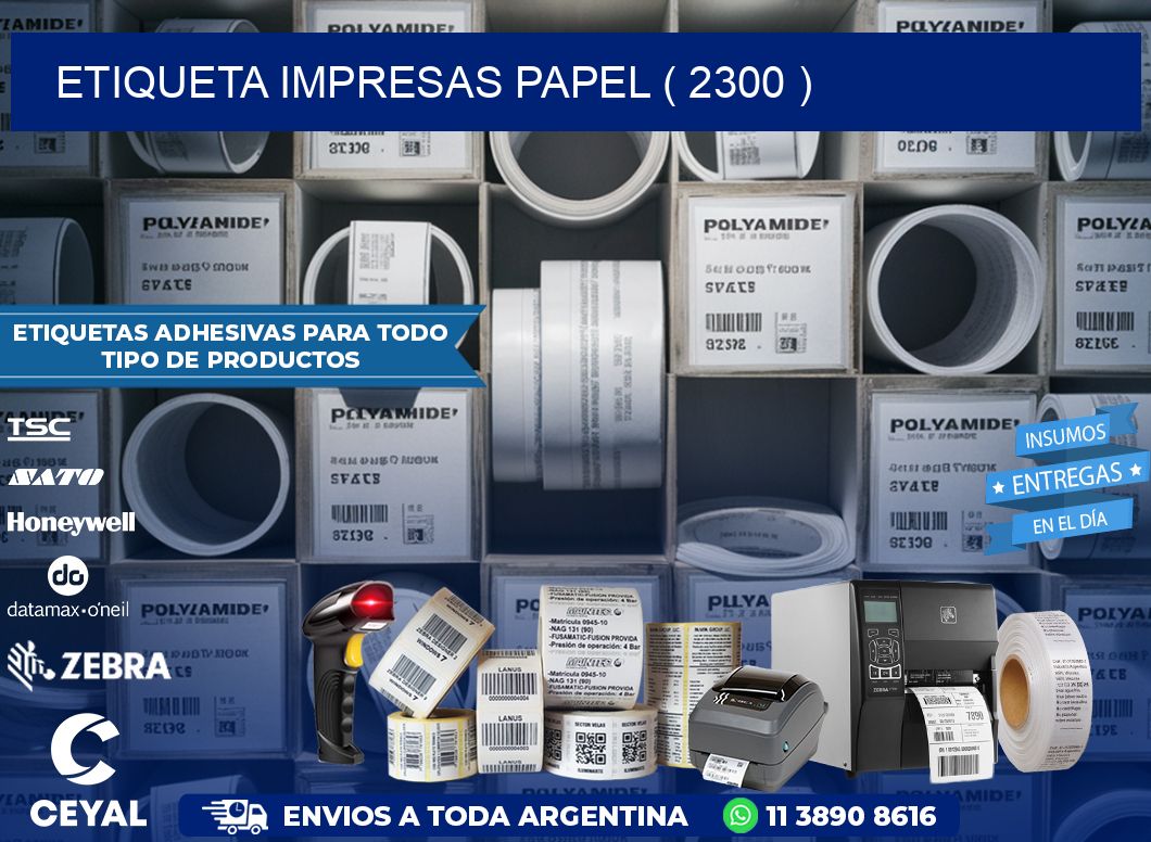 ETIQUETA IMPRESAS PAPEL ( 2300 )