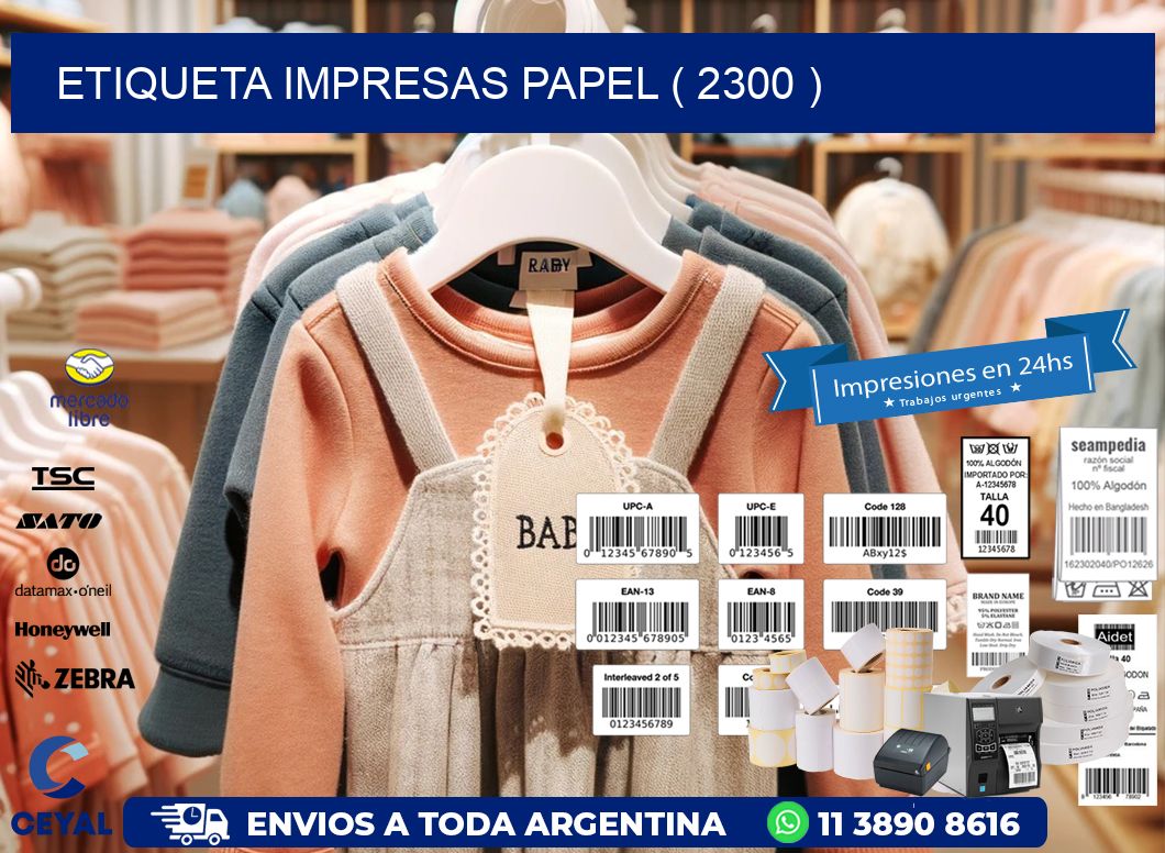 ETIQUETA IMPRESAS PAPEL ( 2300 )