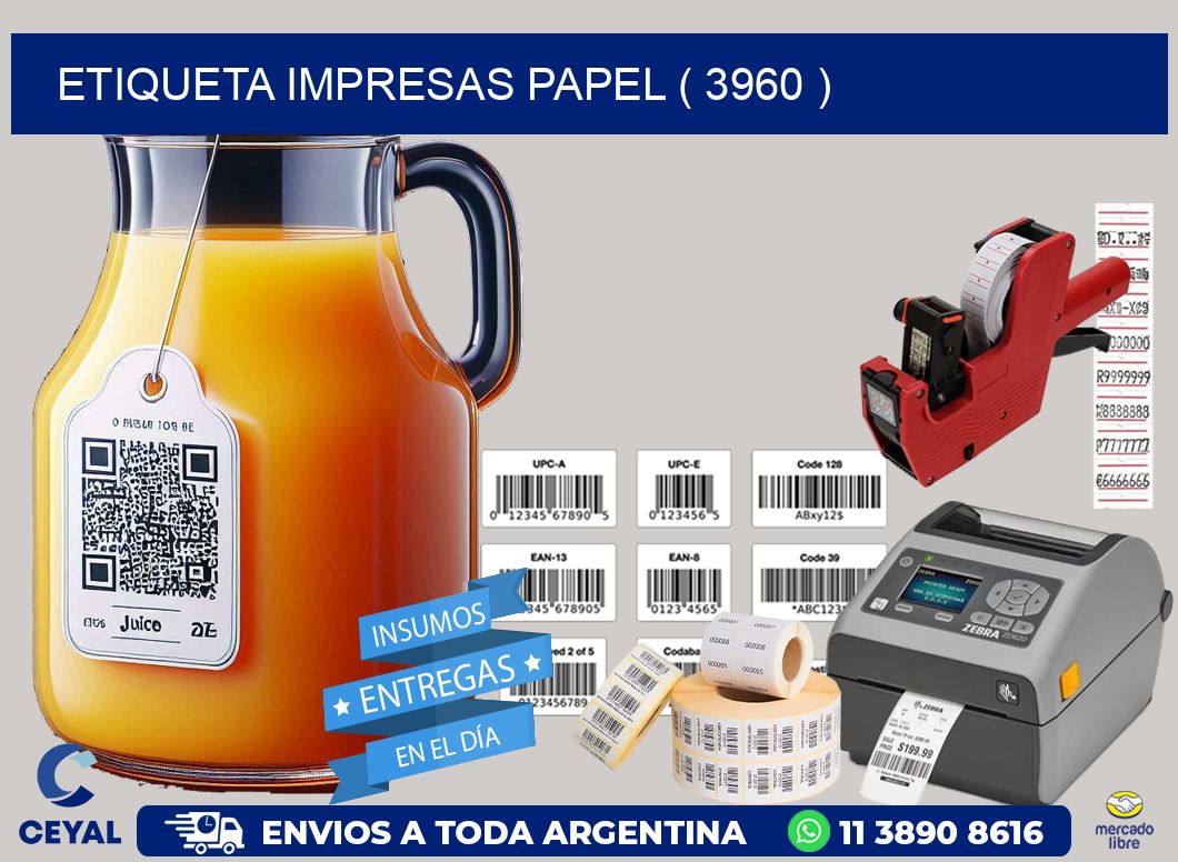ETIQUETA IMPRESAS PAPEL ( 3960 )