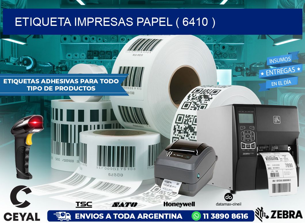 ETIQUETA IMPRESAS PAPEL ( 6410 )
