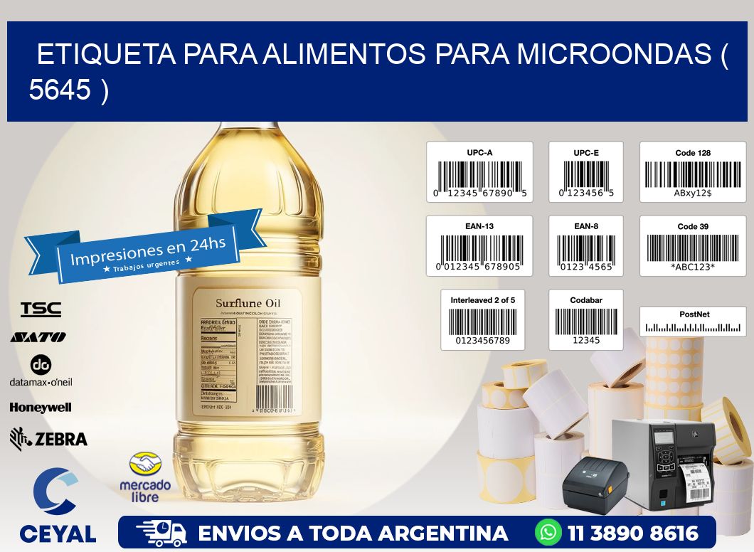 ETIQUETA PARA ALIMENTOS PARA MICROONDAS ( 5645 )