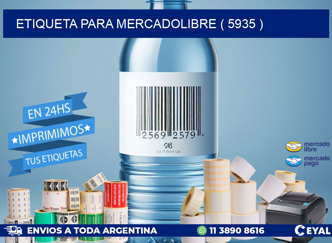 ETIQUETA PARA MERCADOLIBRE ( 5935 )