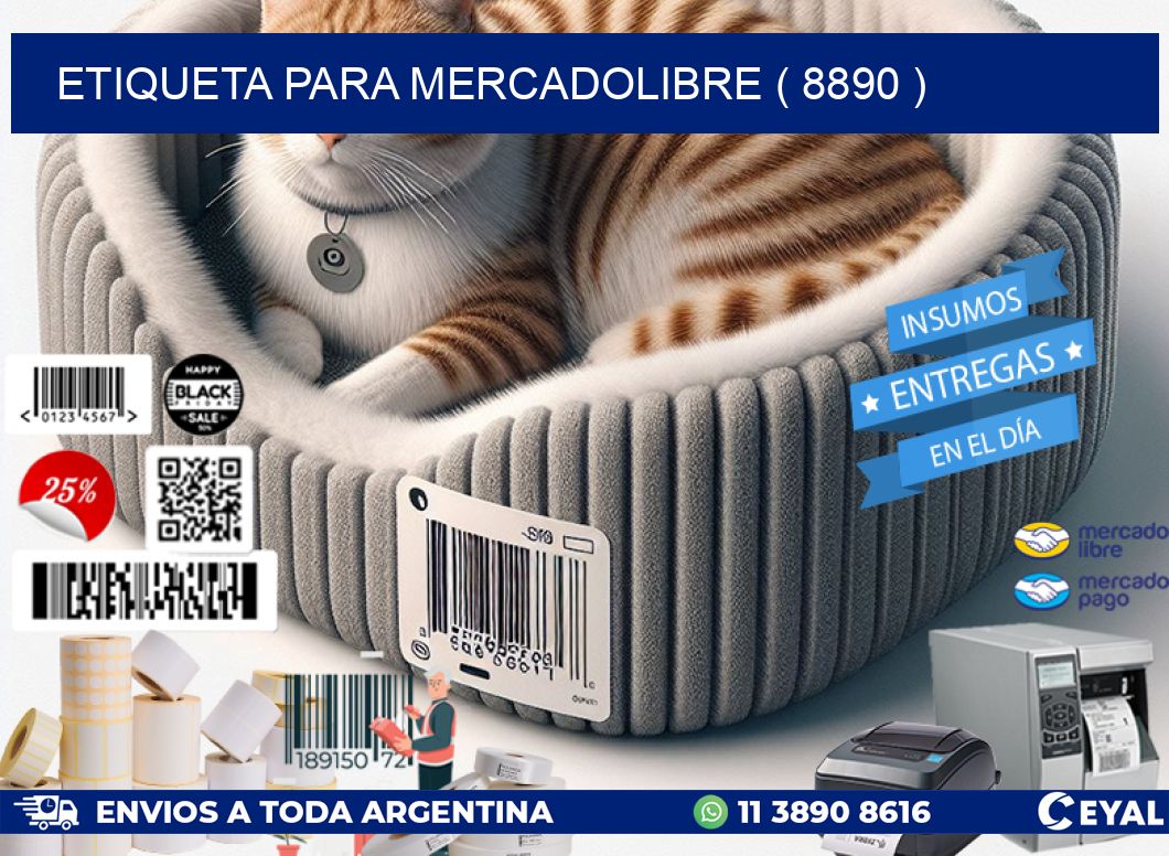 ETIQUETA PARA MERCADOLIBRE ( 8890 )