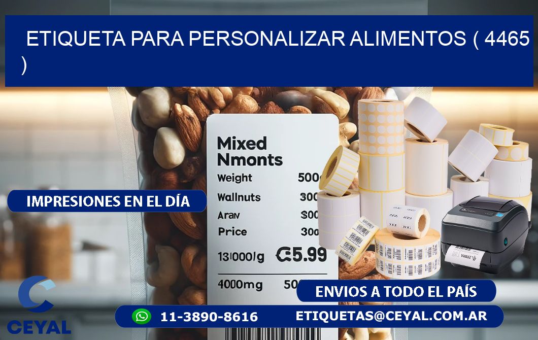 ETIQUETA PARA PERSONALIZAR ALIMENTOS ( 4465 )